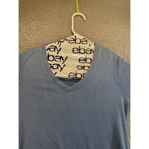 GAP Women's Lightweight Modal Blend V-Neck‎ Scoop Hem T-Shirt Blue XS